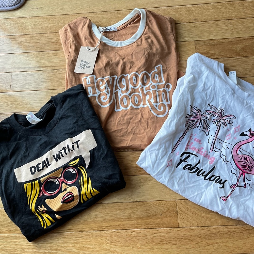Unique Vintage Graphic T Shirts Set of 3
